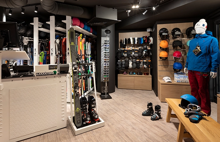 ski shop de l'hôtel st-alban la clusaz