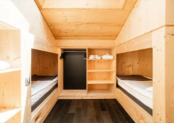 Duplex room for 5 people with alcoves beds