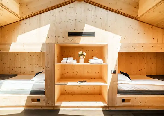 Duplex room 5 people single beds