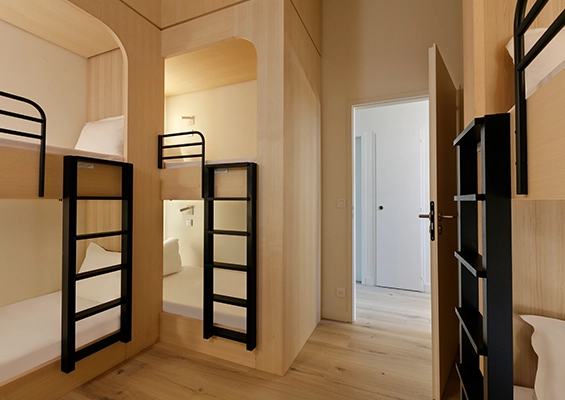 4-room apartment with terrace Bellamy bedroom bunk beds