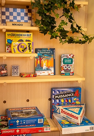 Jeux de société aux appartements bellamy chamonix