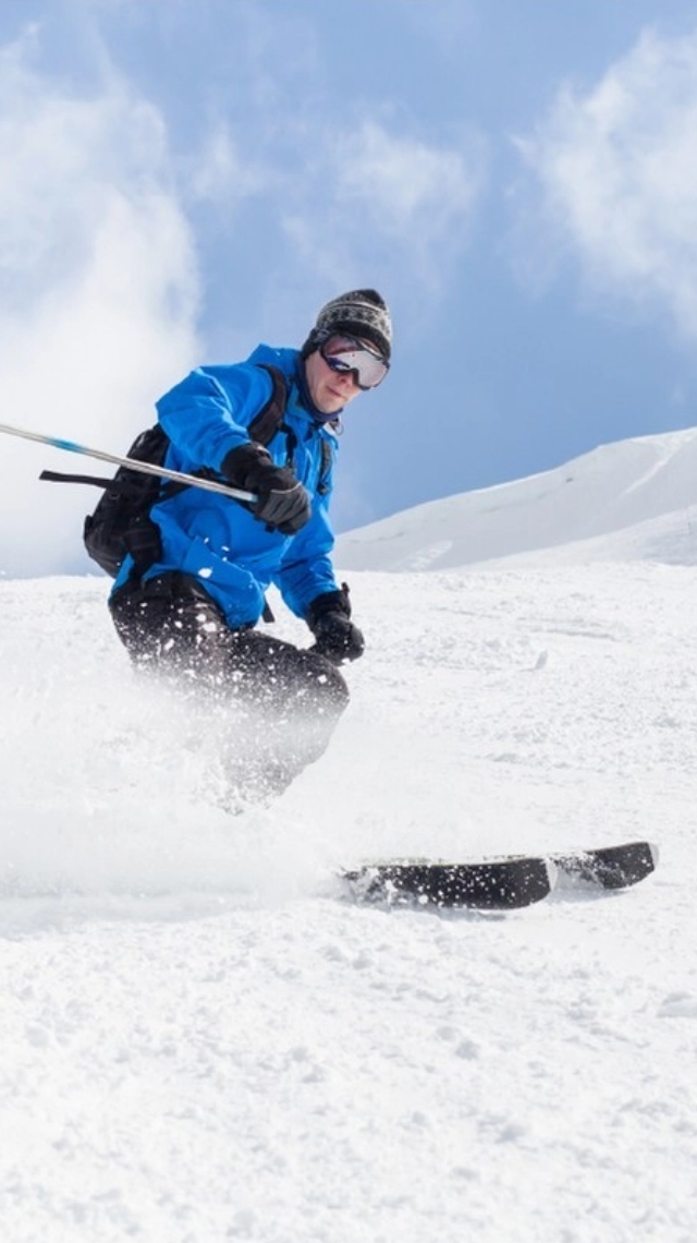 homme qui fait du ski Bellamy Chamonix
