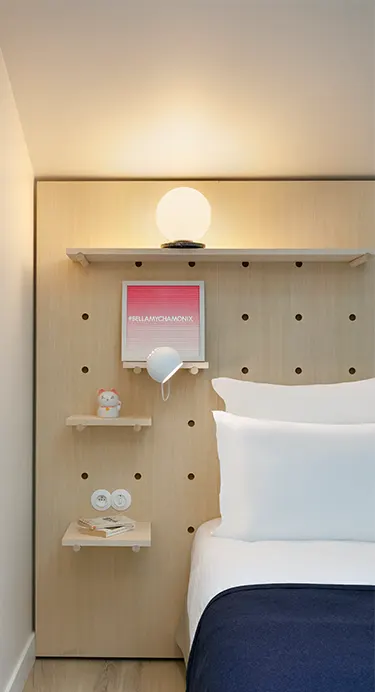 Appartement Bellamy chamonix focus tête de lit