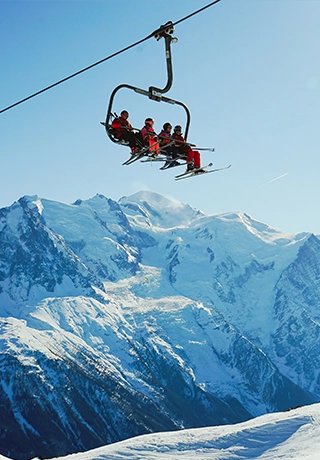 Télésiège sur les pistes de Chamonix