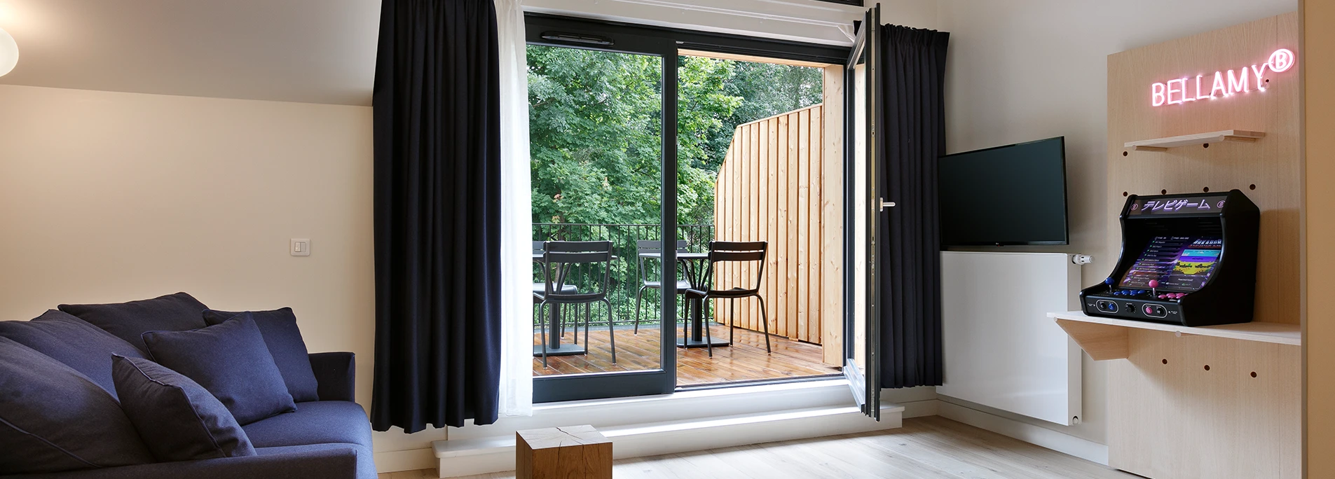 chambre salon avec balcon Bellamy Chamonix