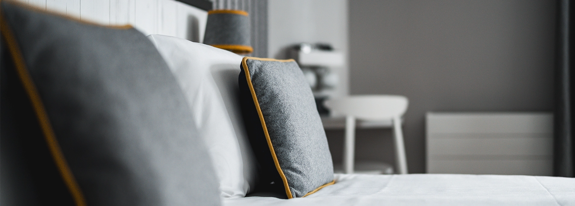 détail de coussin chambre de l'hôtel araucaria à La Plagne