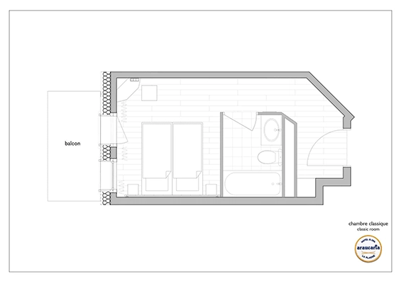 Plan of the Araucaria La Plagne Classic Room