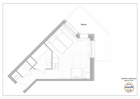 Superior Room Araucaria La Plagne map