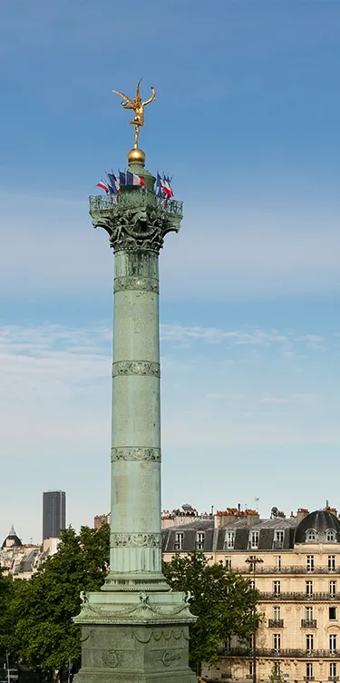 View of Place de la Bastille from the hotel
