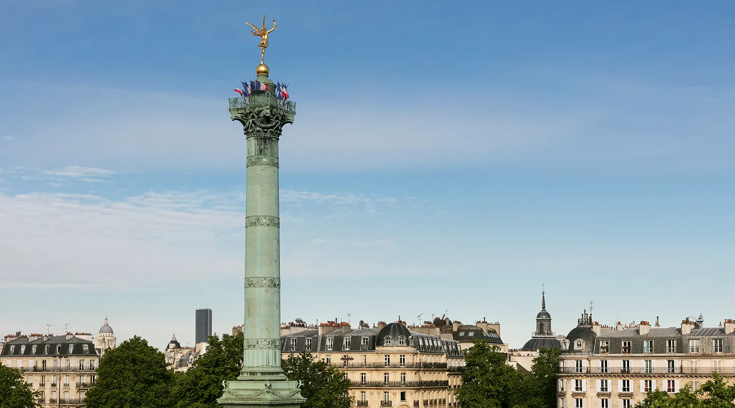 View of Place de la Bastille from the hotel