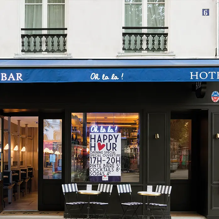 Façade hôtel oh la la à Paris 11e