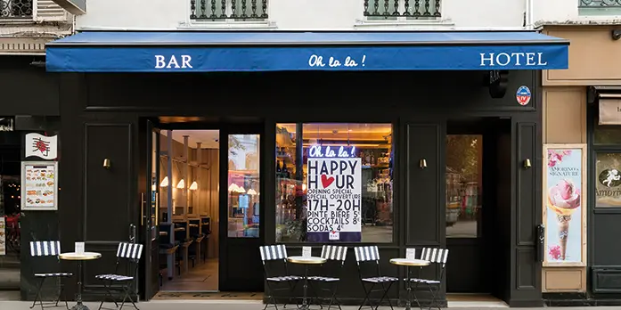Façade hôtel oh la la à Paris 11e