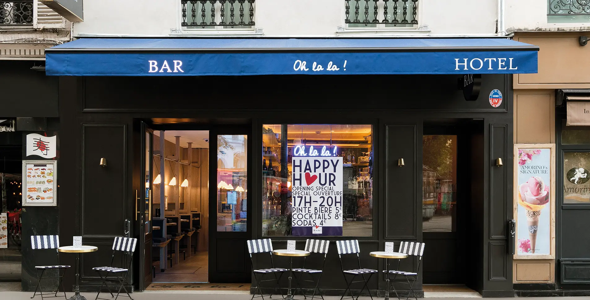 Façade hôtel oh la la à Paris 11e