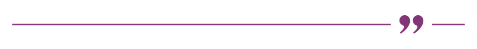 Thin horizontal purple lines with purple quotation marks near the right end on a transparent background.