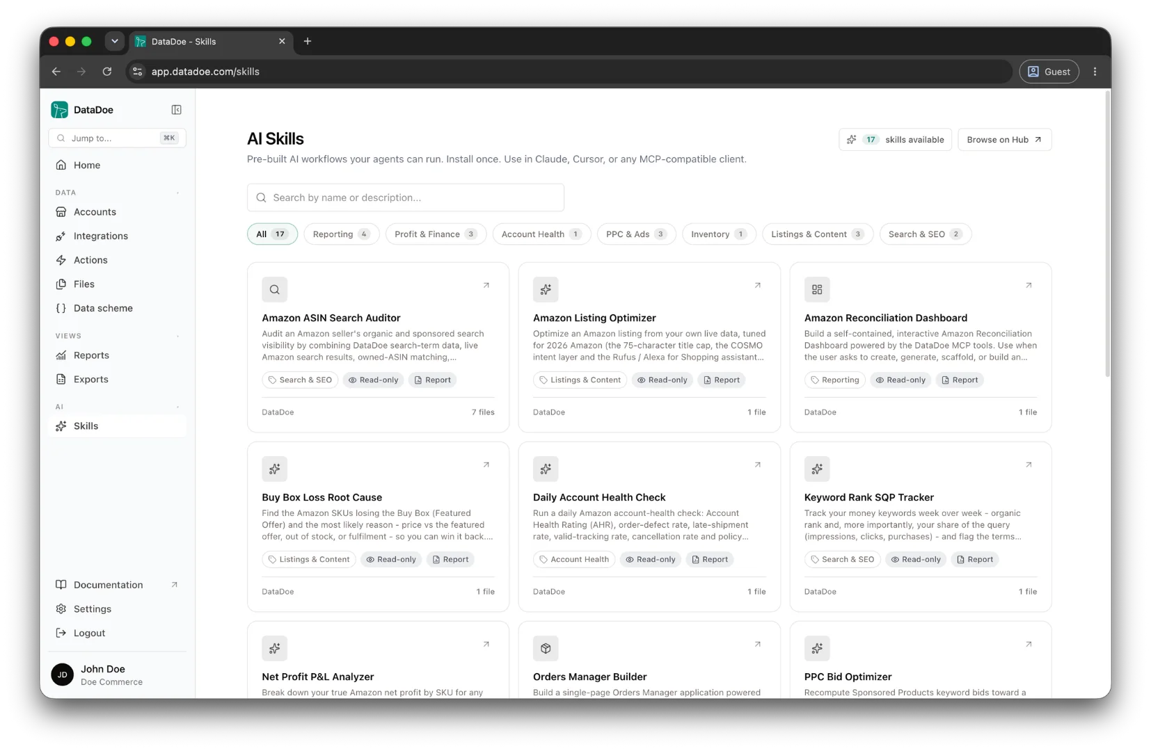 DataDoe — AI Skills