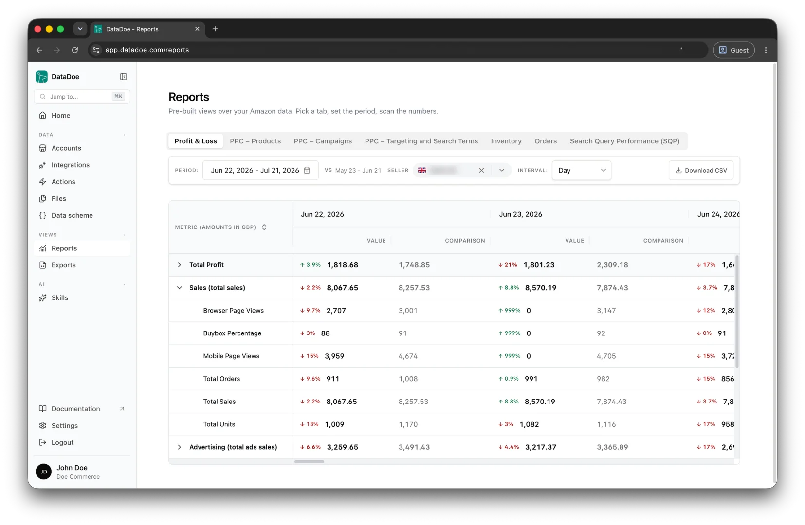 DataDoe — Reports
