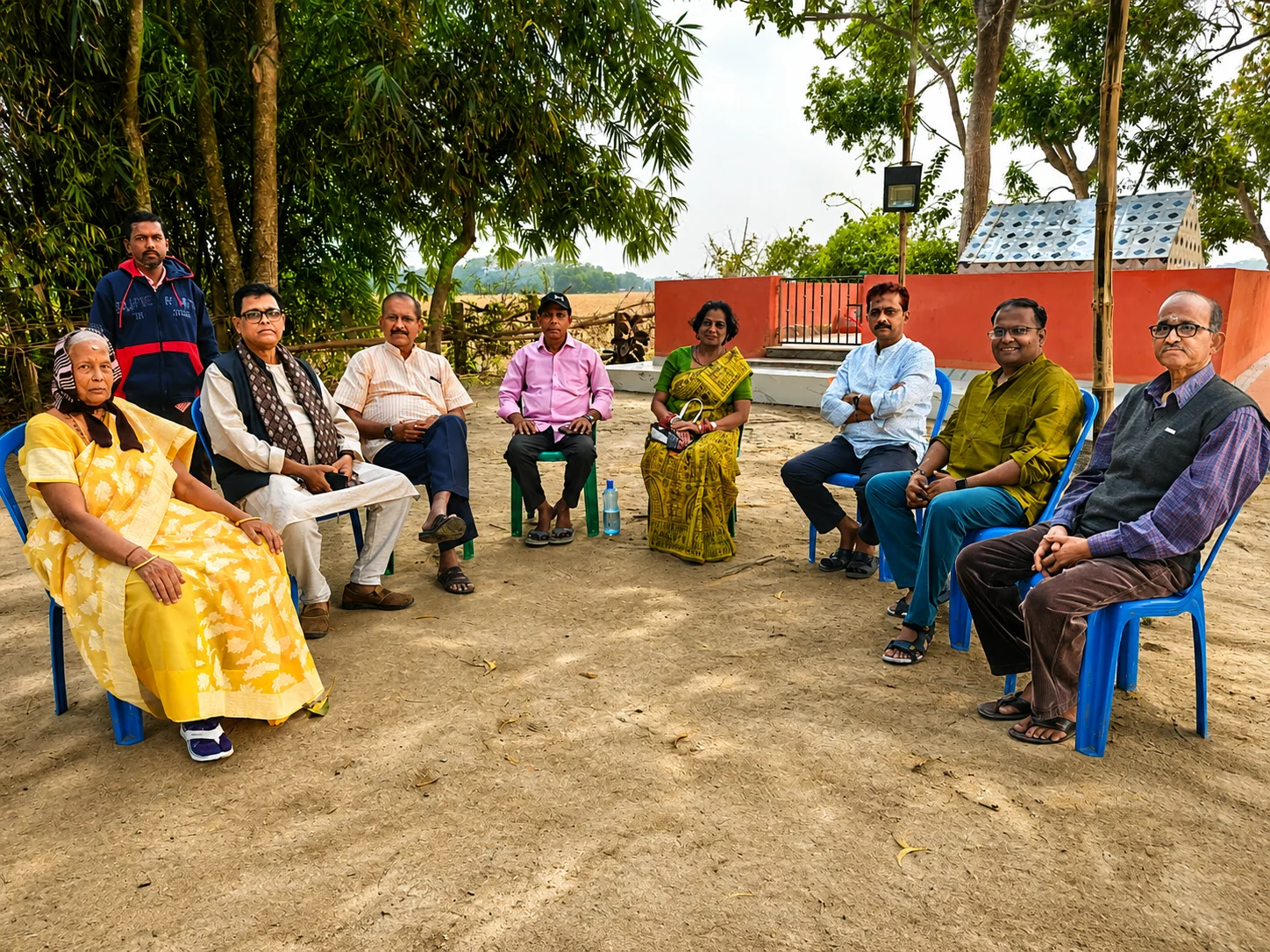 People collaborating on community development