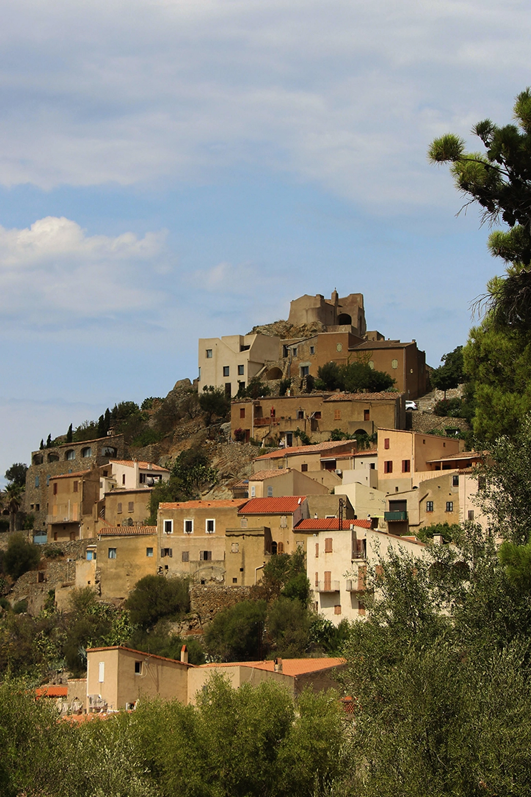 Vue panoramique du village perché de Gassin, l'un des plus beaux villages de France, situé près de Saint-Tropez.