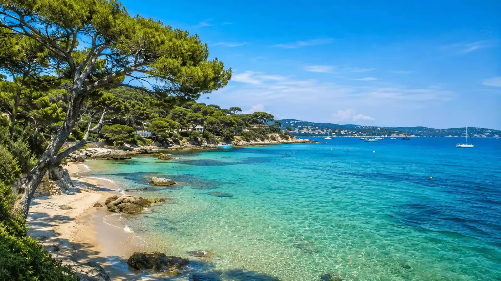 Spiaggia di Saint-Tropez sulla Costa Azzurra
