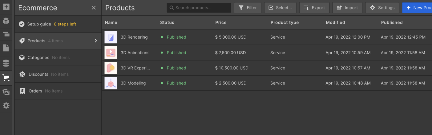 eCommerce Collection - Designroom X Webflow Template