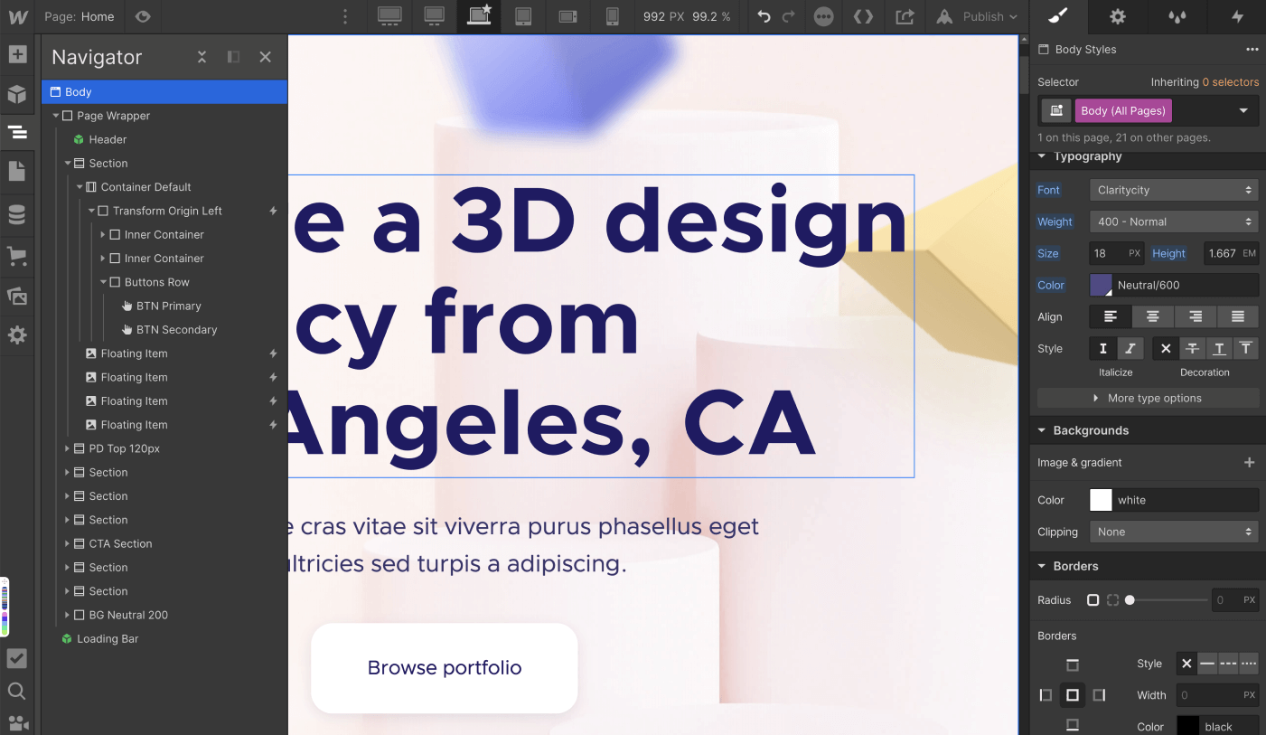 Typography - Designroom X Webflow Template