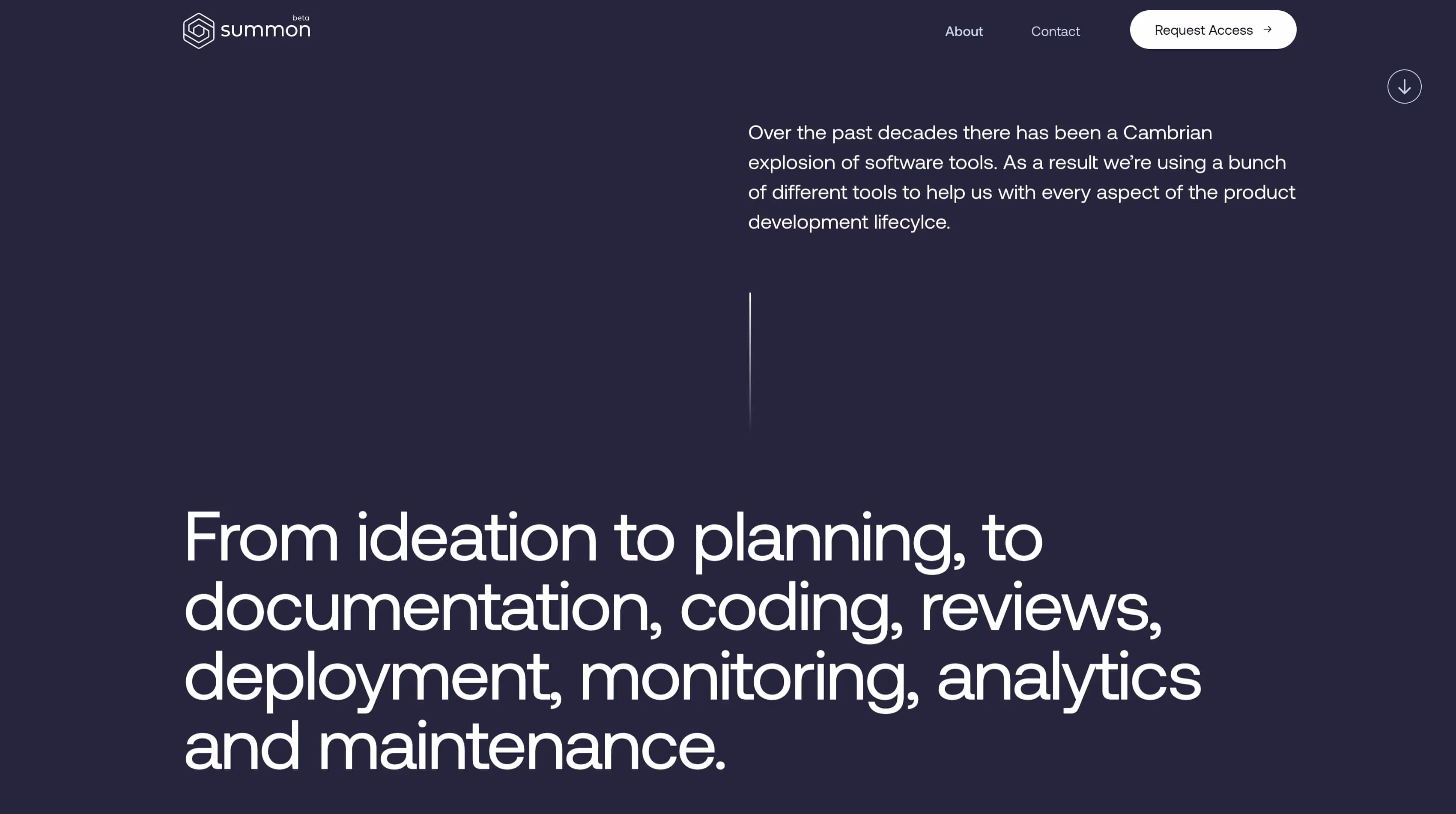 Screenshot Website trysummon.io/