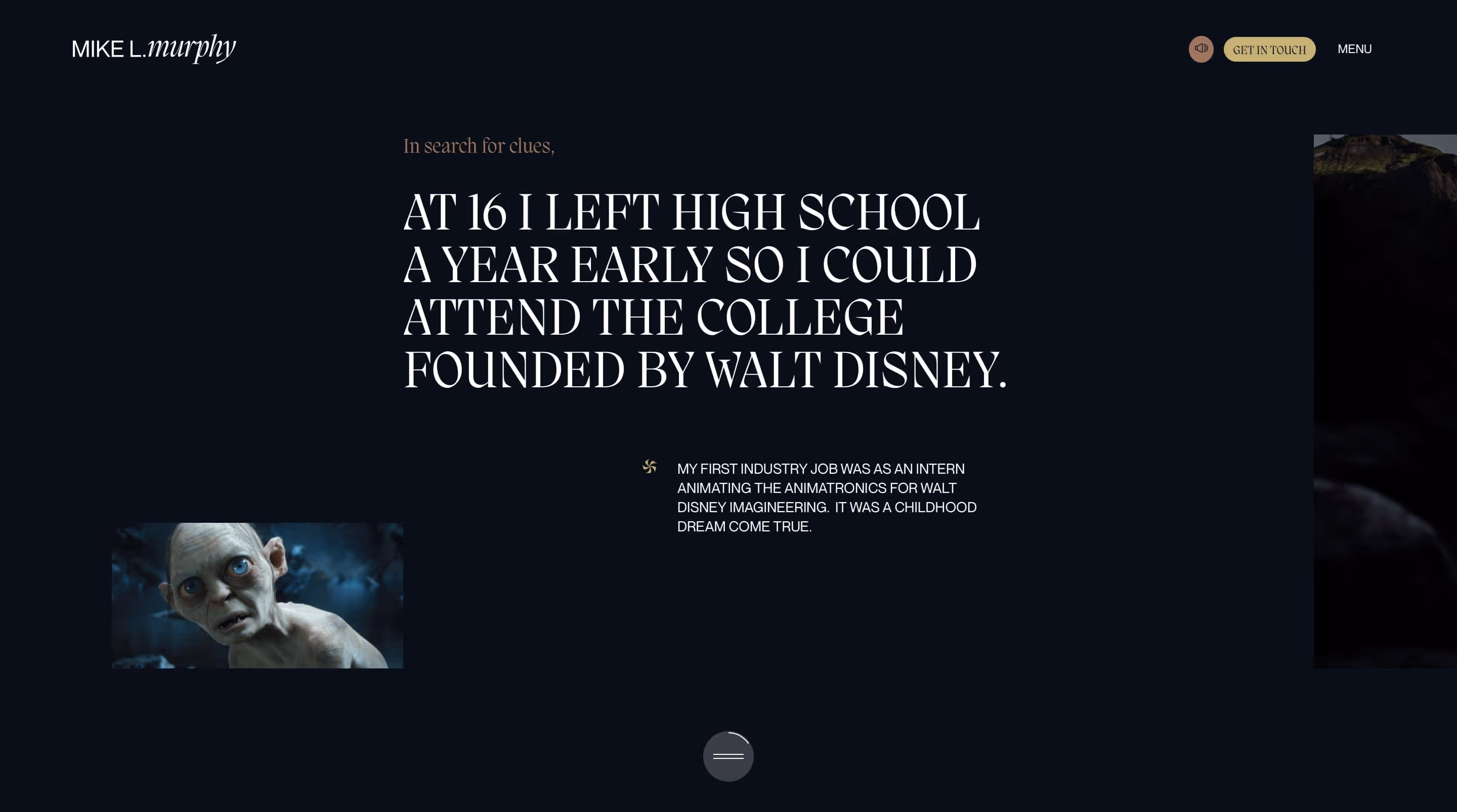 Screenshot einer Scroll Animation von Mike L. Murphy