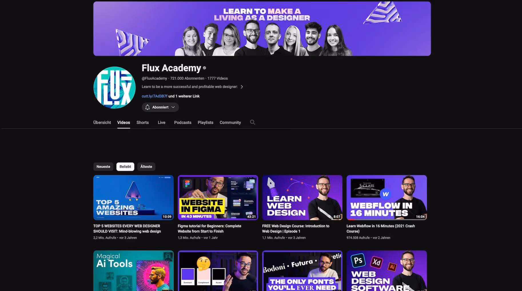 Flux Academy auf YouTube