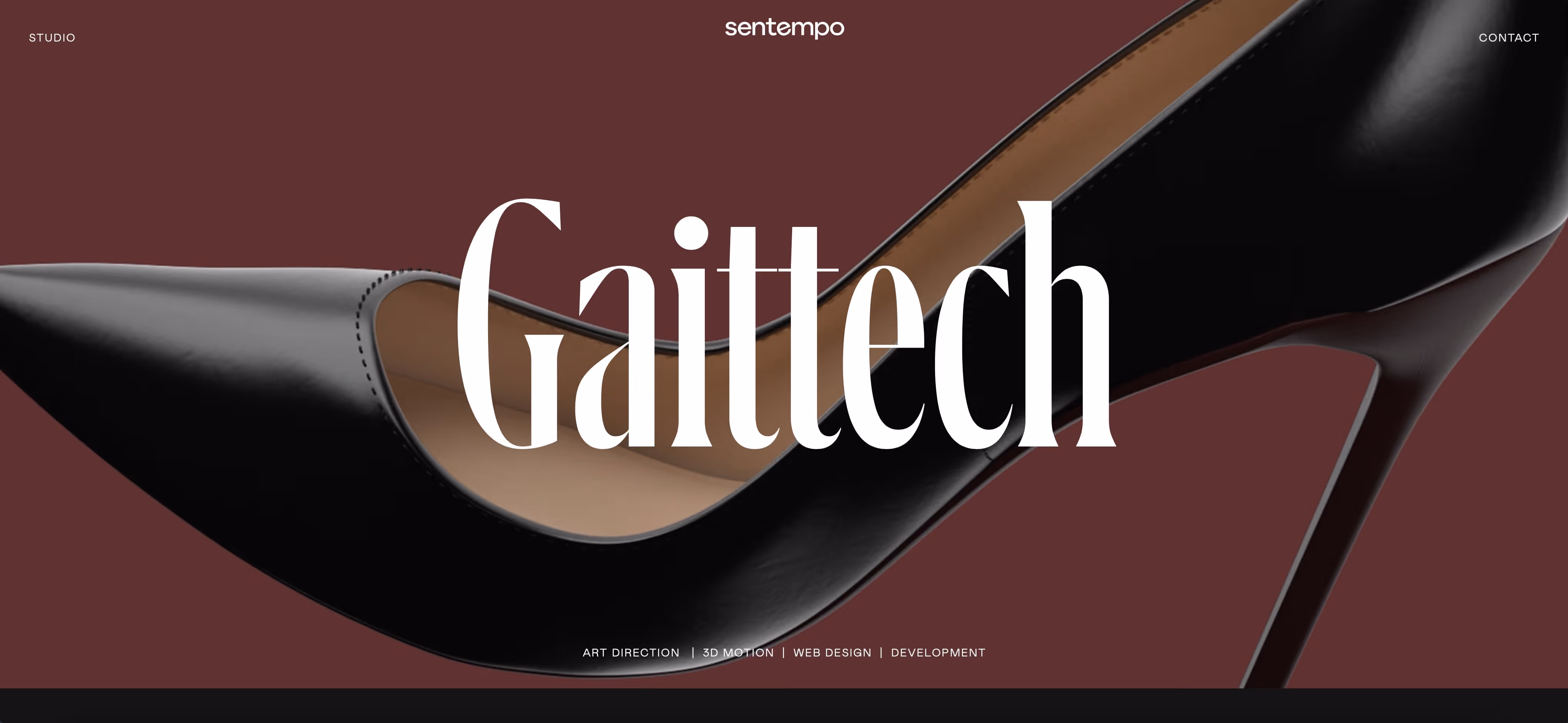 Screenshot des Portfolios auf der Website von Studio Sentempoi