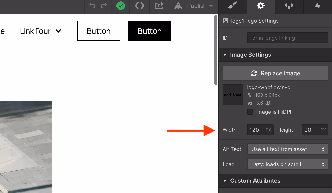 Eine feste Höhe und Breite für Bilder im Webflow Designer vergeben
