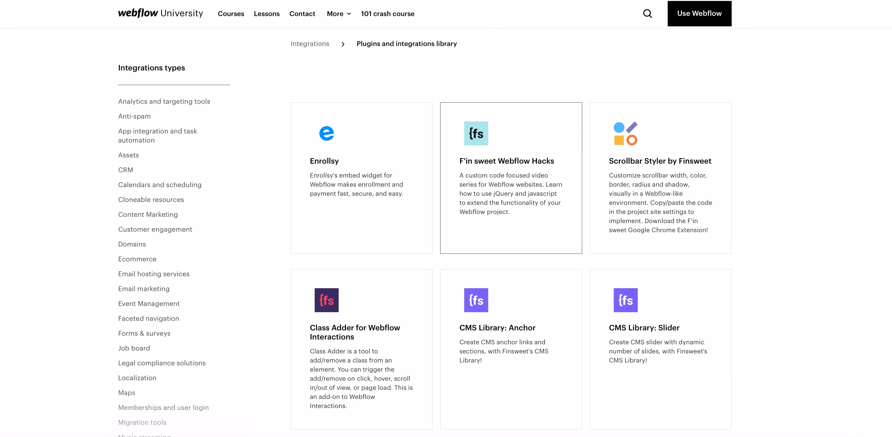 Webflow Plugins und Erweiterungen