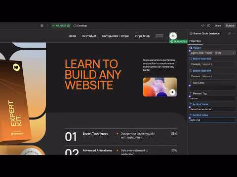 Light / Dark Mode Toggle mit Webflow Variablen Farb-Management