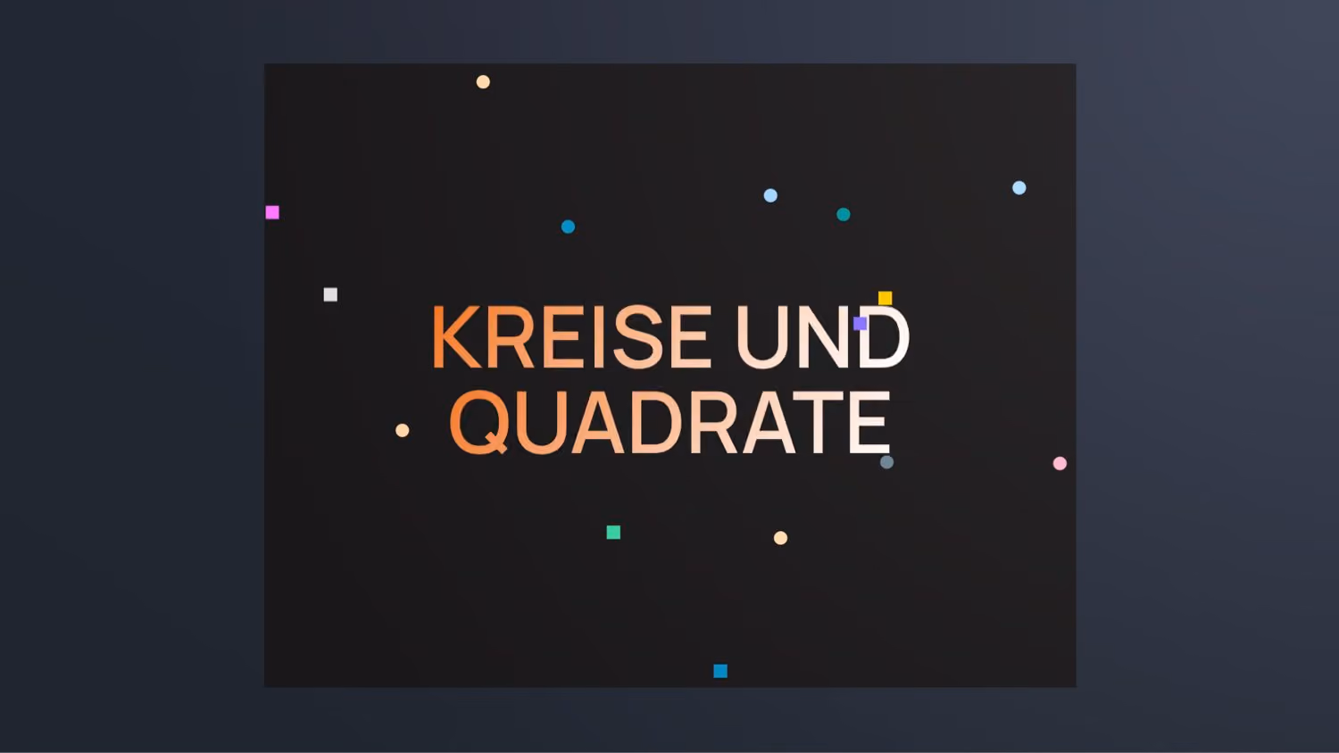 Kleine Kreise und Rechtecke willkürlich auf der Website verteilen (Effekt)