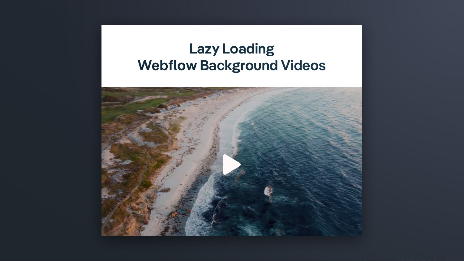 Lazy Loading Background Videos in Webflow