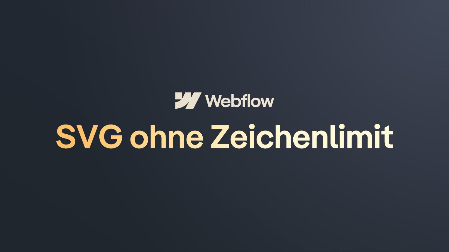 SVG Code Zeichenlimit für Embed Felder in Webflow umgehen