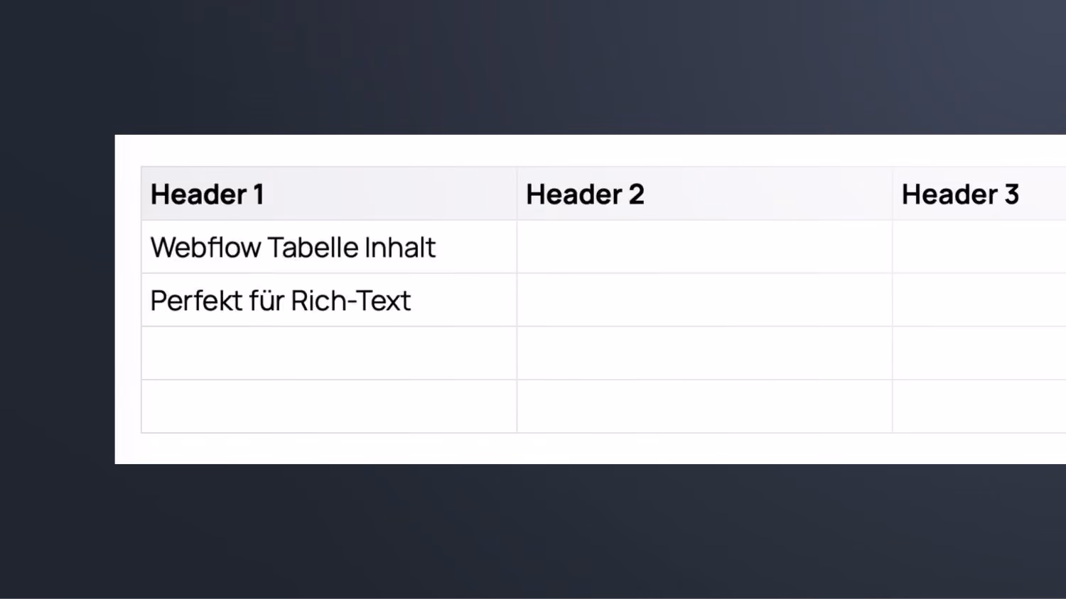 Tabellen für Rich-Text Inhalte visuell erstellen