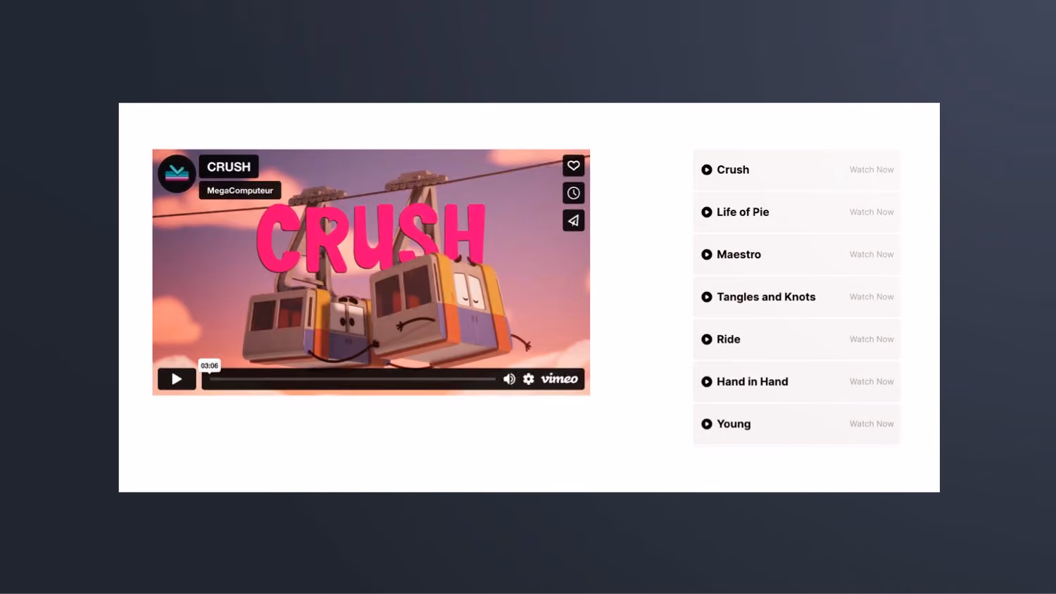 Create Vimeo video playlists with Webflow CMS
