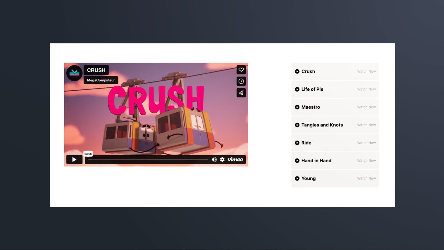 Vimeo Video Playlist mit Webflow CMS erstellen
