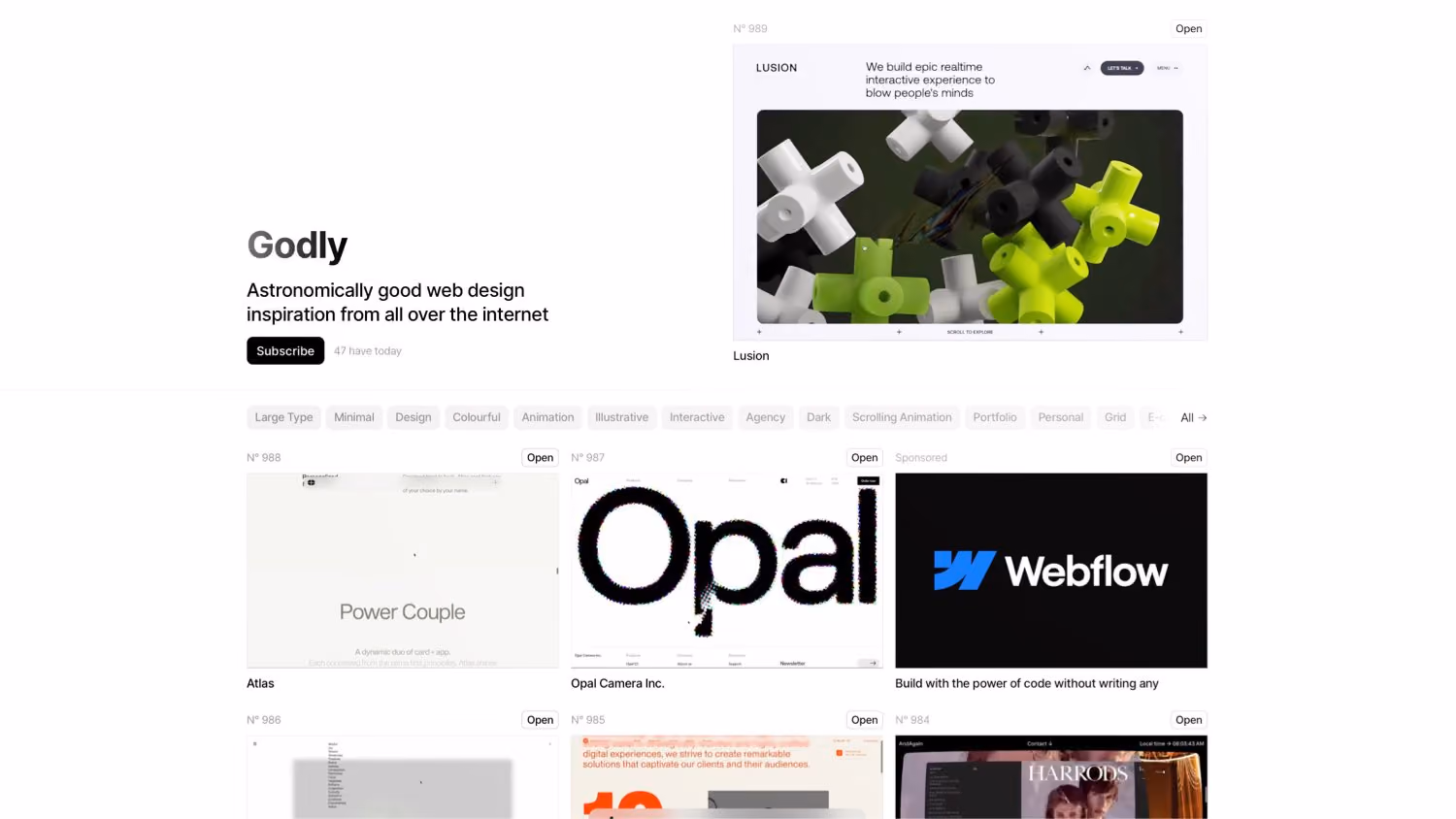 Webdesign Animations-Inspiration – Godly