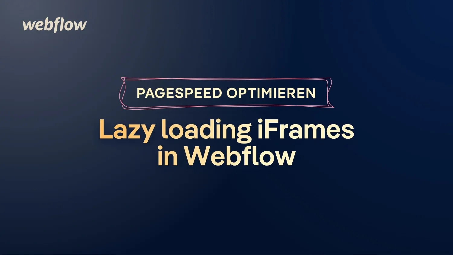 Vorschaubild zum Tutorial über Lazy Loading von iFrames in Webflow