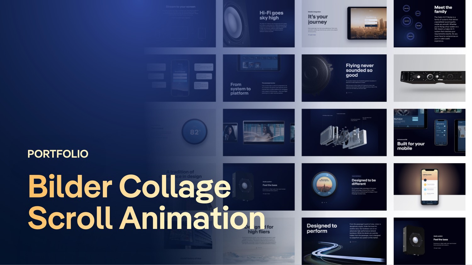Vorschaubild zum Beitrag: Portfolio Bilder Collage Scroll Animation