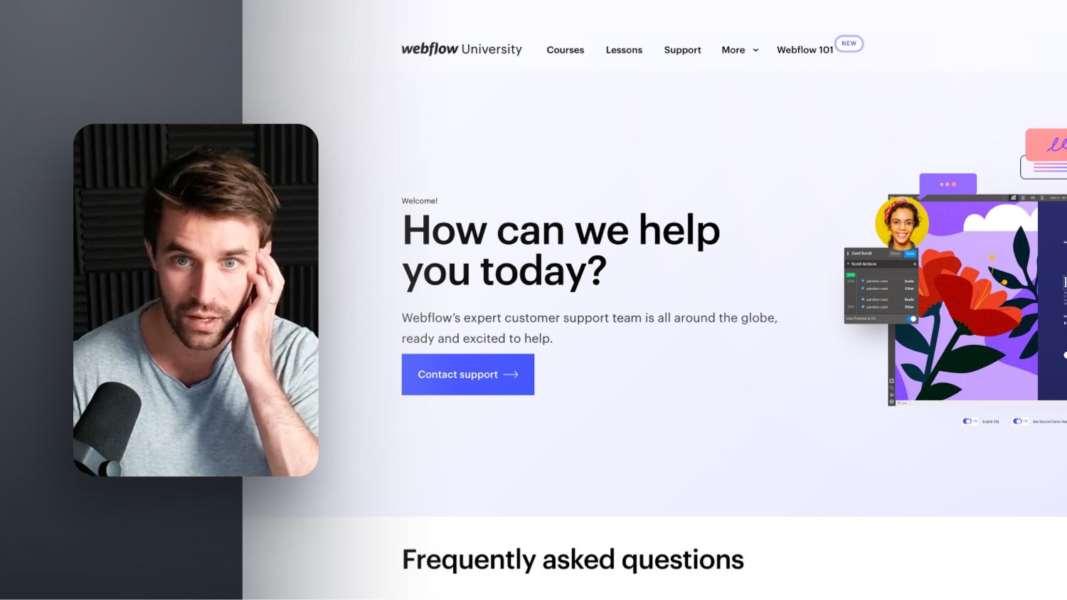 Vorschaubild zum Beitrag: Ich teste den Webflow Support