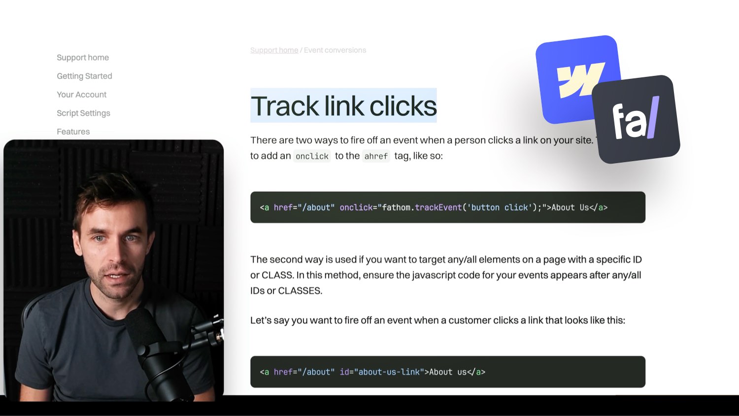 Vorschaubild zum Beitrag: Fathom Analytics: Events über Custom Attributes in Webflow einbinden
