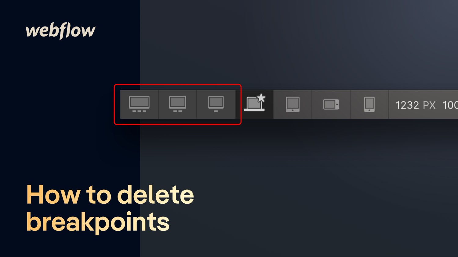 Vorschaubild zum Beitrag: Einen Webflow Breakpoint wieder löschen