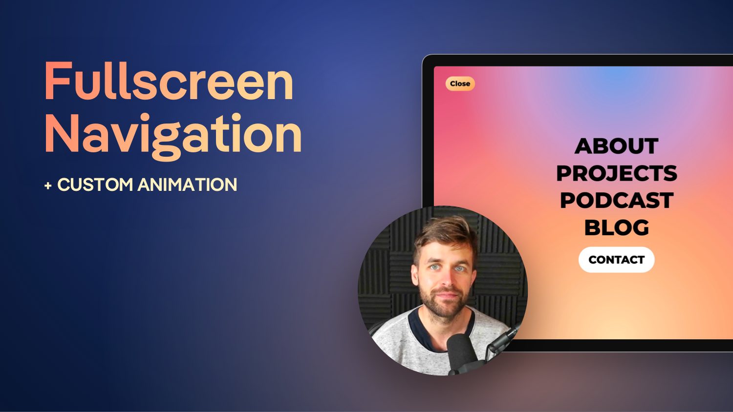 Vorschaubild zum Beitrag: Eine fullscreen responsive Navigation in Webflow bauen und animieren