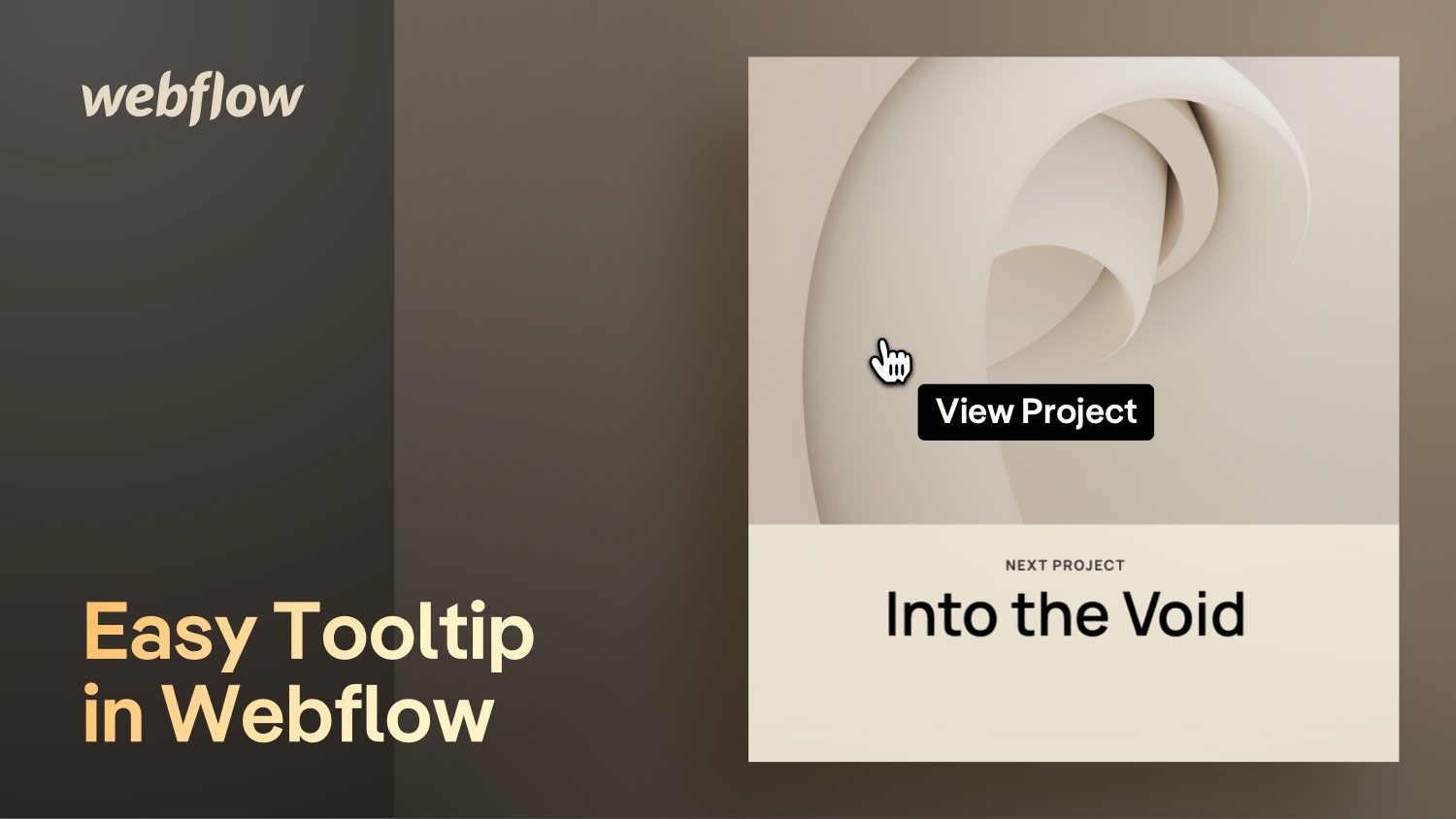 Vorschaubild zum Beitrag: Eigenen Mauszeiger Tooltip in Webflow erstellen