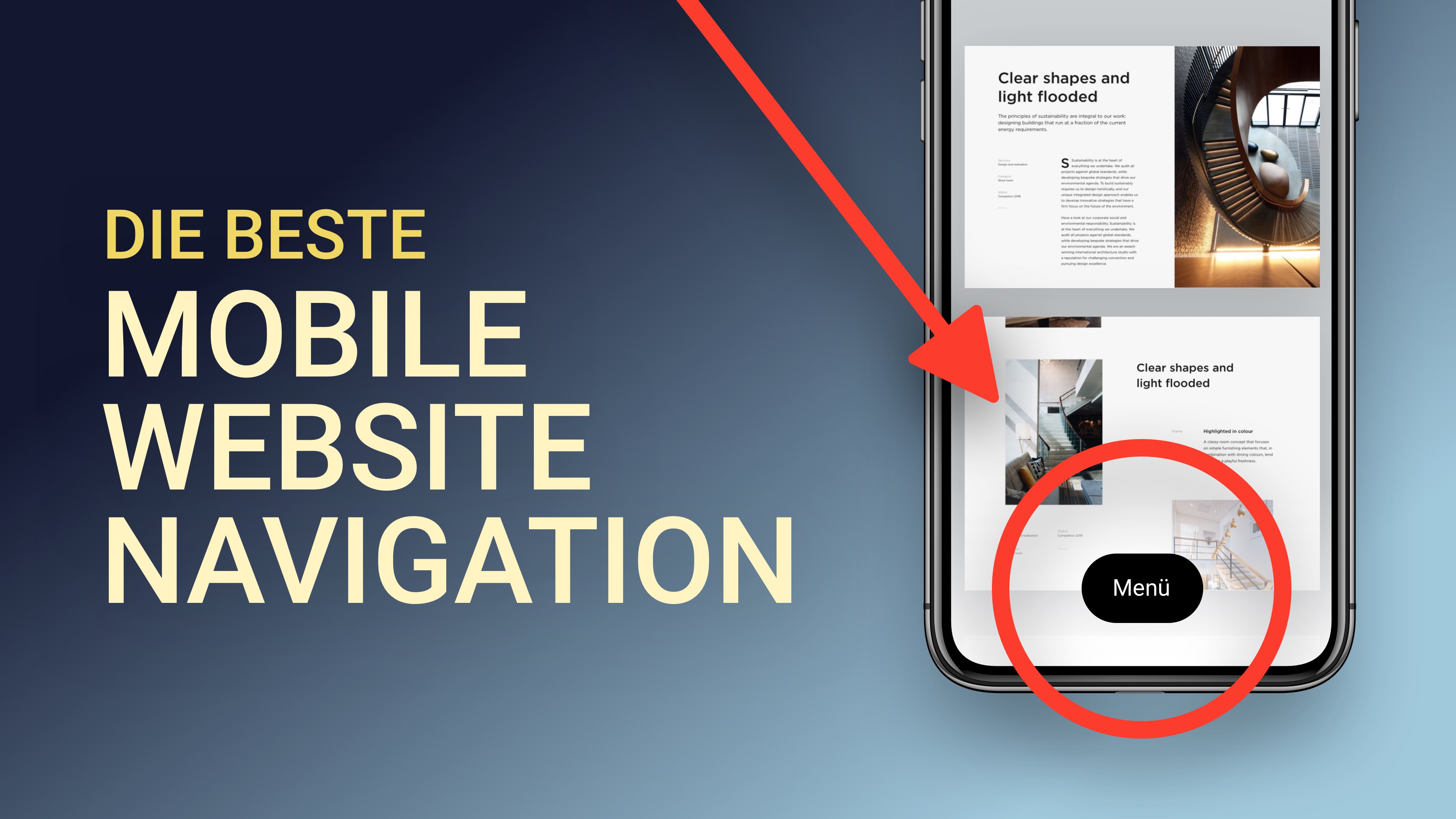 Vorschaubild zum Beitrag: Die beste mobile Website Navigation bauen (gute UX)