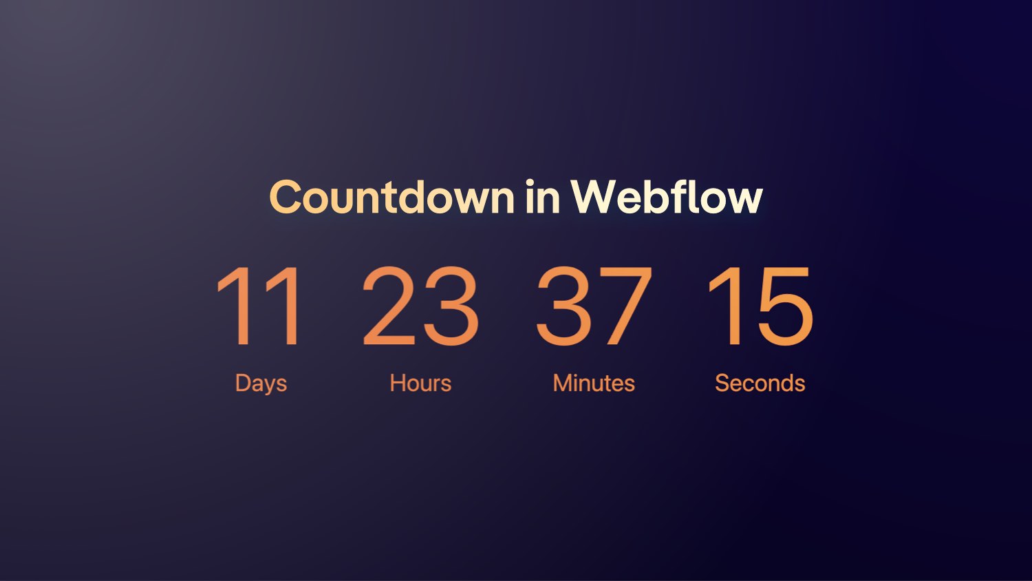 Vorschaubild zum Beitrag: Countdown Timer in Webflow bauen