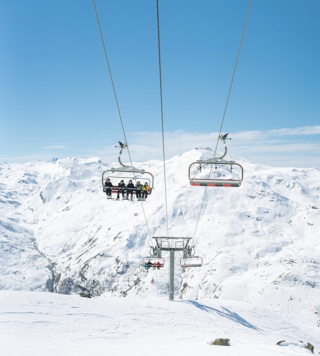 Chairlift in Les Menuires station