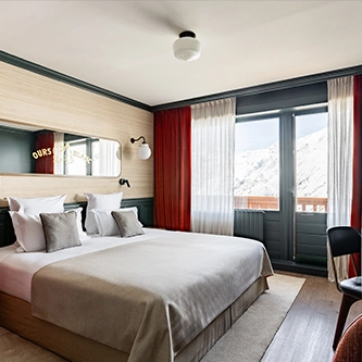 Lit hôtel Ours Blanc Les Menuires